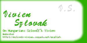 vivien szlovak business card